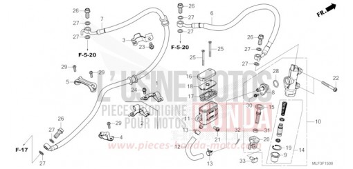 REAR BRAKE MASTER CYLINDER NT1100DP de 2023